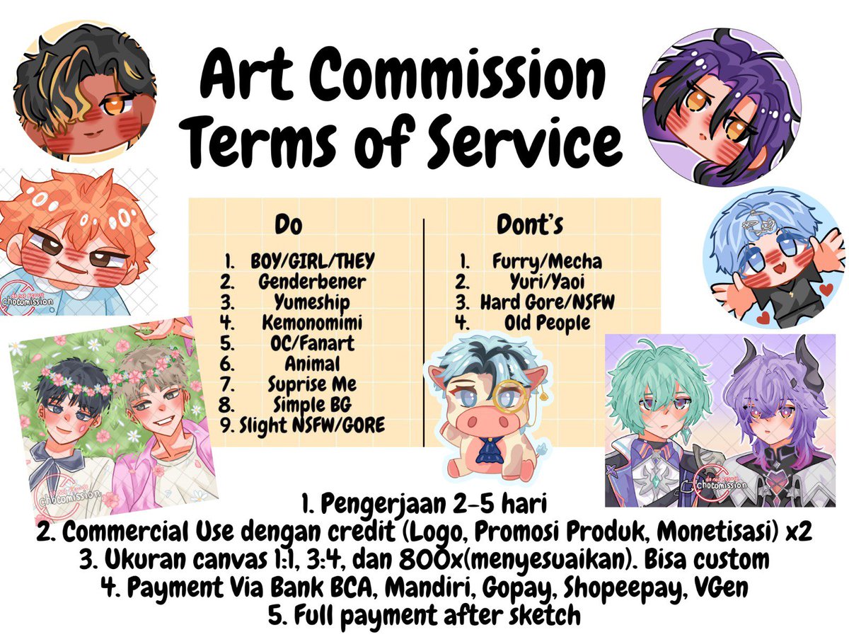 chocofishh_'s tweet photo. Hi guys! This is the last month for the discount! Because next month my commision price will start from 50k, i also open a new service, which is ych sticker sheets and surprise me service! 

There's still a 20% VGen discount for international payment!
https://t.co/OoctckLGLk https://t.co/tpGqyz53XI