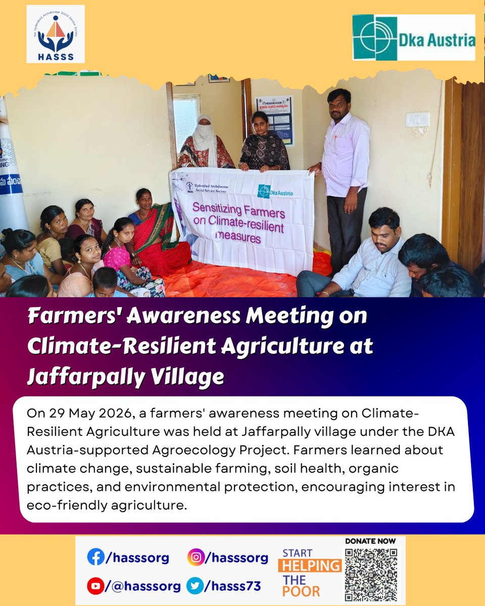 hasss73's tweet photo. Farmers' Awareness Meeting on Climate-Resilient Agriculture at Jaffarpally Village

#NGOJobs #women #womenempoweringwomen #farmers #meeting #FarmersMeeting #dkaaustria #FarmersAwareness #ClimateResilient #agriculture #agricultureworldwide #groups https://t.co/JIuN8Q0n2K
