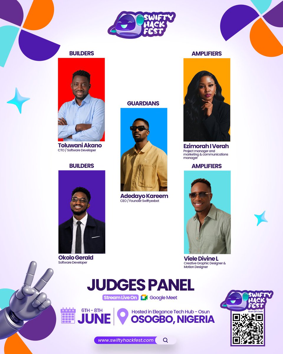SwiftyexBot's tweet photo. $2,000 on the table. 72 hours on the clock. These 5 people decide who takes it home.
June 6–8 | Osogbo, Nigeria 
Register with the link below: https://t.co/C4OWOmLhaG
Are you ready or not? 👇 

#HackFestOsun2026 #SwiftyexBot #CryptoNigeria #Web3Nigeria https://t.co/USgG4Q2Wv2