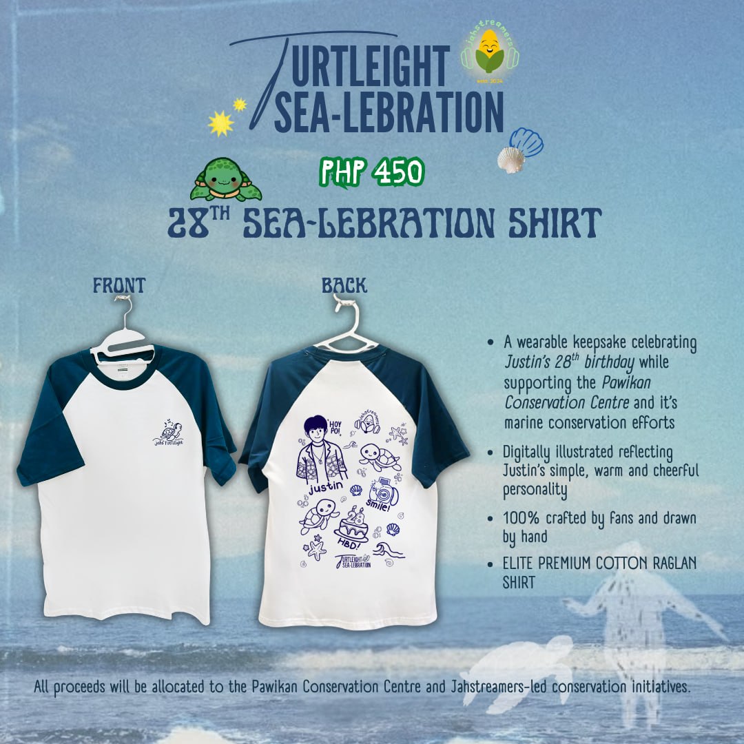 jah_streamers's tweet photo. HOY PO!!!🐢

Presenting the jahs’ “TURTLEight SEAlebration Merch!”

The best way to celebrate Justin’s 28th birthday is through a merch-for-a-cause that supports our Pawikans. 💚 and it’s 💯   Carefully Hand-Sketched and Digitally Refined!

GET YOURS: https://t.co/GJ88h3O6Gt

PRE-ORDER PERIOD is from June 5 to June 20!🫶

Oh diba? Wear the celebration. Support the conservation. 🌊

#justin #SB19_JUSTIN
#jahsTURTLEightSEAlebration @justintdedios