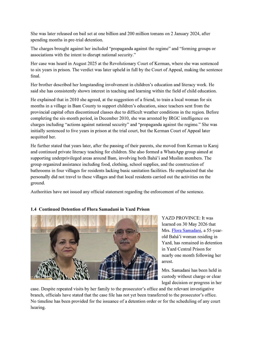 PersecutionIran's tweet photo. Iran News #Bulletin #18-2026 re the persecution and human rights abuses of the Bahá'ís in #Iran is available here:      https://t.co/penDi4suvv

#Bahai #Bahais_of_Iran #HumanRights 
#Shiraz #Kerman #Tehran #Babol https://t.co/hfz8Nql6sN