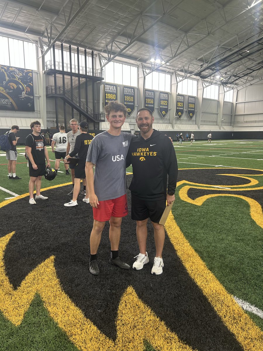 Talon_dev_2028's tweet photo. Had a great week out in Iowa. Thanks  @chris_polizzi for letting me come out and show what I can do!! Great thanks to @CoachSMcIlravy for letting me stay after and chart for a quick punt at the end!!
@DanOrnerKicking @AFPatAthletics https://t.co/7Sqizyqeqh