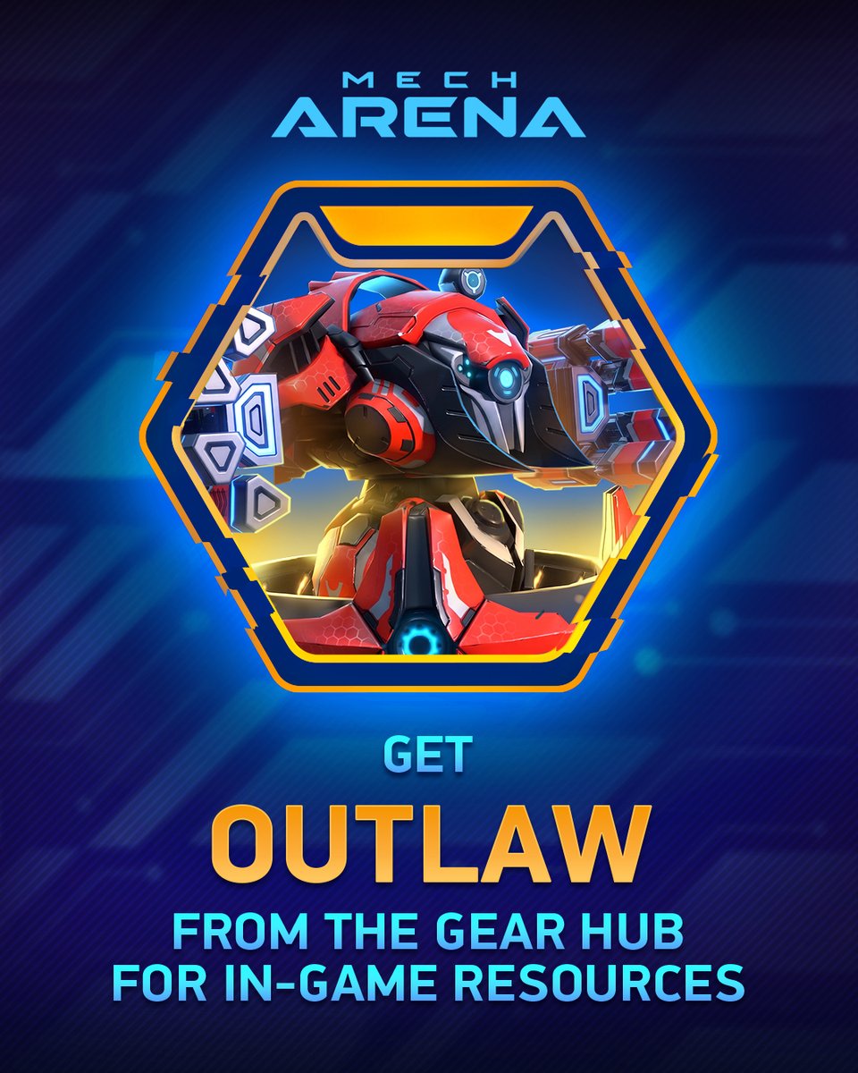 MechArenaMobile's tweet photo. π¦Ύ A new Legendary Attacker becomes available for A-Coins in the Gear Hub today. Get ready to make full use of Outlaw and its aptly-named Foul Play Ability.
#MechArena
#MechArenaRobots
#MechArenaAttacker
#Outlaw https://t.co/bm1bt6bvxl