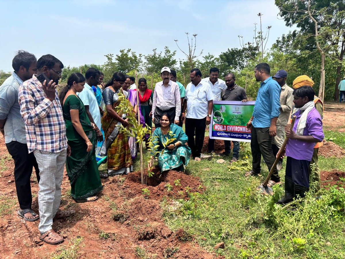 MCKyathanpally's tweet photo. Conducted the Plantation program at Kyathanpally Municipality on the occassion of #World_Environment_Day
@cdmatelangana @tksreedevi https://t.co/YjMBmvNMNv