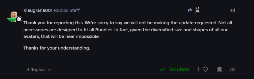 offq_0's tweet photo. @2krayx @Rolimons They already confirmed they won't change anything. https://t.co/HiLX3pXkc2