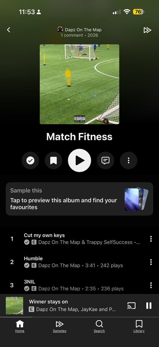 DanCreatesGains's tweet photo. Dapz On The Map - Match Fitness EP Out Now! 😤🔥
#DSAW @Dapzonthemap @AppleMusic https://t.co/kx5IN2BaH1