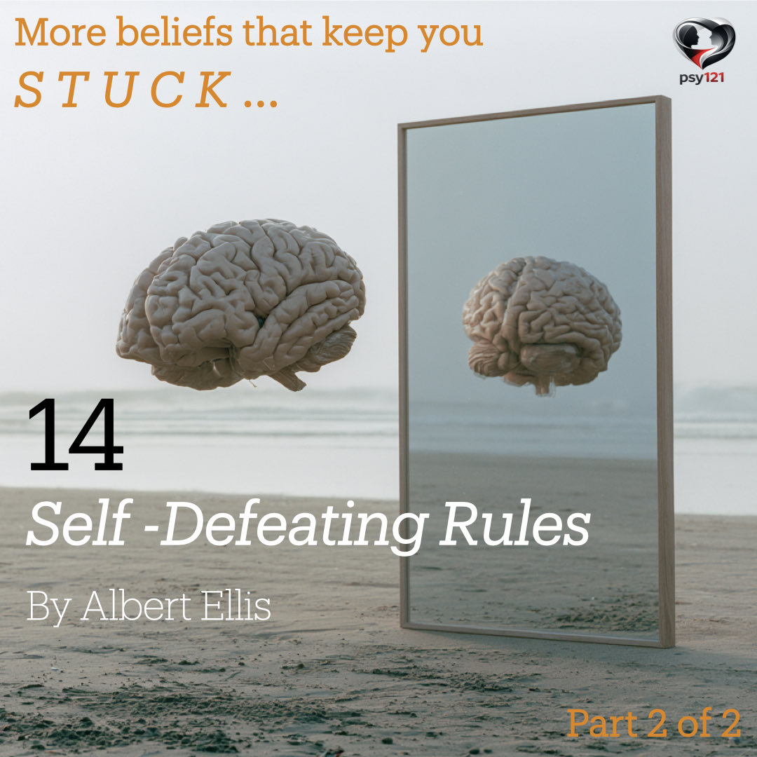 Rayza1141864's tweet photo. If Part 1 made you think — this one might make you feel.
These final 7 beliefs are the ones people rarely talk about. They hide beneath the surface, quietly shaping how you see yourself, your past, and your future.
Take a breath. Read slowly. 🌿

What Ellis wanted us to sit with 👇
None of these beliefs make you broken. They make you human. Every single one of them developed for a reason — usually as a way to protect yourself at some point in your life.

The work isn't to shame yourself for having them.
The work is to notice them. Name them. And slowly, gently — choose differently.
─
Which of these 14 rules resonated most with you across both parts?

Drop the number in the comments. There's no wrong answer — just honest reflection. 💬

Growth starts with awareness. Save this series and come back to it whenever you need a reminder that change is always possible. 🌱
#MentalHealth #Psychology #REBT #AlbertEllis #SelfAwareness #MindsetShift #CognitiveBehaviouralTherapy #CBT #EmotionalWellbeing #PersonalGrowth #MentalHealthEducation #TherapyTools #SelfDefeatingBeliefs #InnerWork #PsychologyFacts