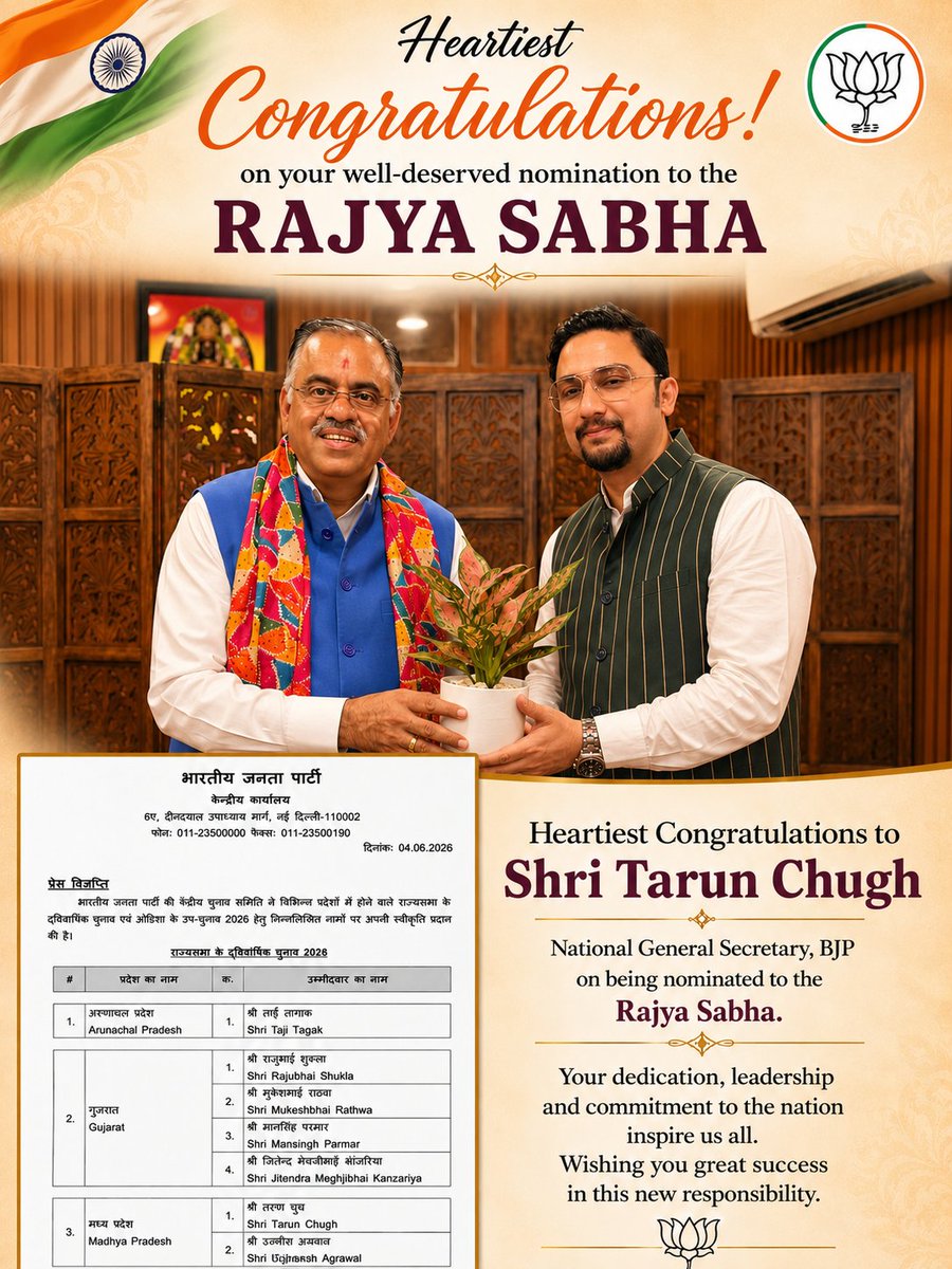 syed_services's tweet photo. Happy Birthday Sir @tarunchughbjp https://t.co/iBaBd2p7TS