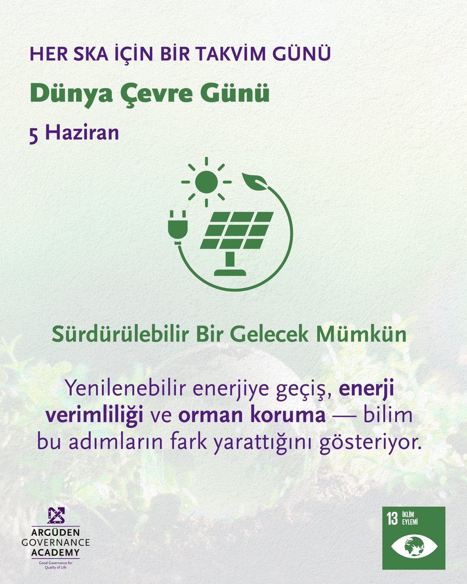 ArgudenAkd's tweet photo. İklim değişikliği, günümüzün en çok boyutlu meselelerinden biri olarak öne çıkıyor. Bilimsel veriler, küresel sıcaklıkların 1,5°C eşiğini aşmasının; su kaynaklarından gıda güvenliğine, halk sağlığından ekonomik istikrara kadar geniş bir alanı doğrudan etkileyebileceğini ortaya koyuyor.

Sürdürülebilir bir gelecek için yenilenebilir enerjiye geçiş, enerji verimliliği ve doğal alanların korunması gibi adımların anlamlı katkıları sağladığı bilimsel çalışmalarla desteklenmektedir. Bu adımların kalıcı sonuçlara dönüşmesi ise bilime dayanan değerlendirmelere, şeffaf süreçlere ve farklı paydaşların katılımına dayanan bütüncül yaklaşımlarla mümkün hale geliyor.

Argüden Yönetişim Akademisi olarak, iklim eylemine ilişkin çabaların; bilimsel bilgiyi yol gösterici kabul eden, hesap verebilirliği esas alan ve geleceği bugünden tasarlayan bir anlayışla anlam kazandığını paylaşmak isteriz.

#SKA13 #DünyaÇevreGünü #iyiyönetişim #goodgovernance