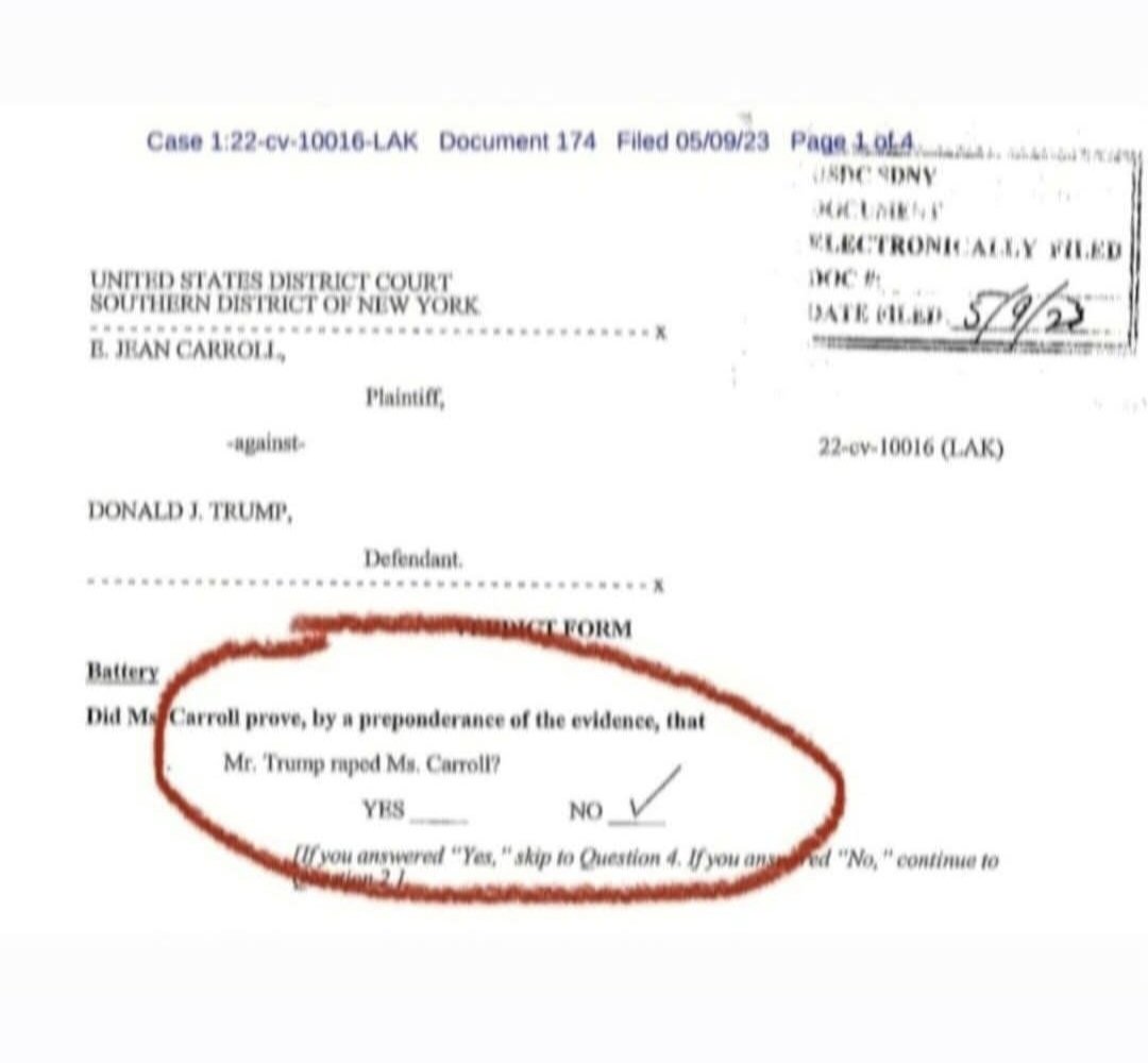 robchase51's tweet photo. Democrats Weaponization & LAWFARE AGAINST TRUMP... 

Trump "rape" issue..Young Woman who knows Accuser provides several astonishingly exculpatory details for Trump!
https://t.co/Dd2i8qhurW 

Even One of Biden's Top DoJ officials, Nicholas Biase, says Trump's trial was "a perversion of justice" 

https://t.co/5hc77czOFQ 

https://t.co/NPgMRosLYb 

Two top Democrats Andrew Cuomo & Bill Maher say trump's trial were political.. 

https://t.co/KsB1WSGrcM 

https://t.co/u1RIpFzc5b 

Trump wins Documents case..
Federal court rules BIDEN'S DoJ violated 2 Constitutional clauses..
Appointments & Appropriations..
Spec Prosecutor  mentally ill (See his record) attack dog Jack Smith appeals... 

https://t.co/kQWzv7ueze 

Election Interference case in Georgia against Trump Dismissed...
https://t.co/pPXurAspM1 

New York Appeals Court throws out $500 million fine against Trump & his companies..
https://t.co/YutcUxvAxq
f-b6b6-49e6-b488-0c03f22133a8
Ap 

Even Sammy the Bull Gravano mob boss says he could never corrupt Trump
.."he just wouldn't bite..." 

https://t.co/Tz00fPsig2 

J6 & Epstein..
https://t.co/EdxmWlT8qO 

Democrat Crimes...
https://t.co/qxds0vgdmg
