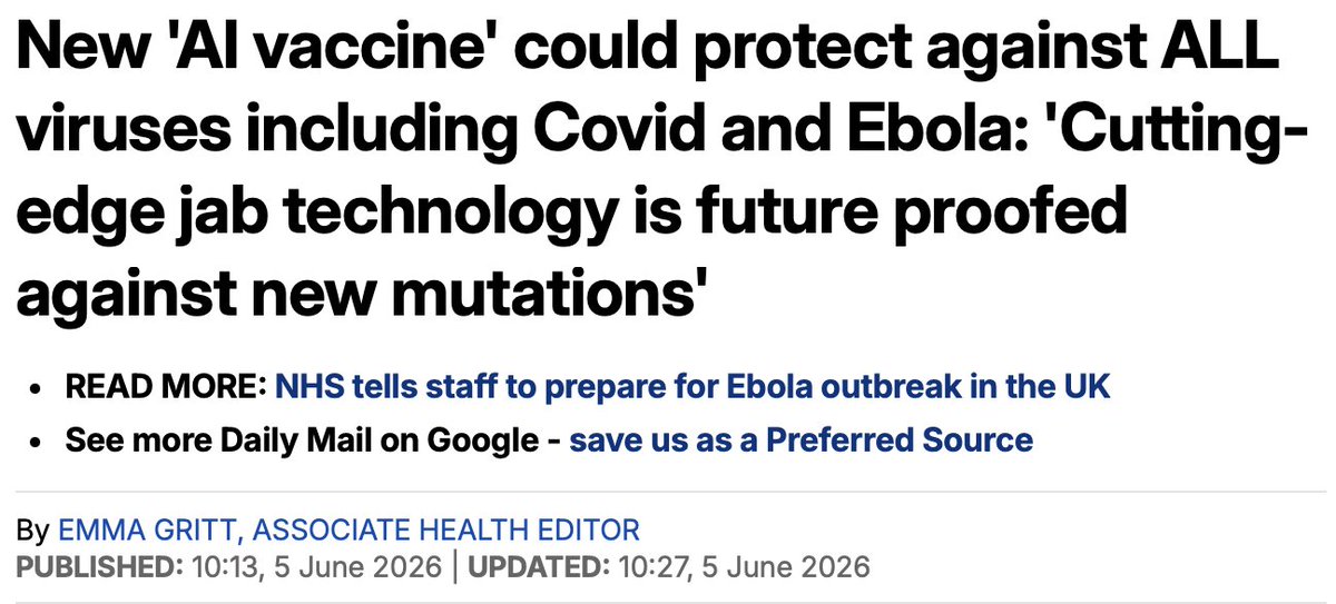 Tony_Royle's tweet photo. The sheep will be lining up for this!  🤦‍♂️

Oh, and don't worry about the use of the word 'could' ... the 'experts' always use this caveat when 'will' might get them in hot water in court when the thing turns out not to do what it says on the tin. 

"We only said it could m'lud, not that it would".  

Feel free to give me a shout @EmmaGritt if you ever want to know what natural lifestyle practices actually keep human beings healthy.
