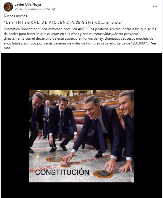 JulianMaciasT's tweet photo. Si uno mira sus últimas publicaciones en redes verá que está ingresado en un hospital en una situación de salud muy grave y que al parecer intentó quitarse la vida varias veces tras que sentencia los separara definitivamente de sus hijos. Pero más atrás sus posts son anti PSOE. https://t.co/RKqvbpky1A