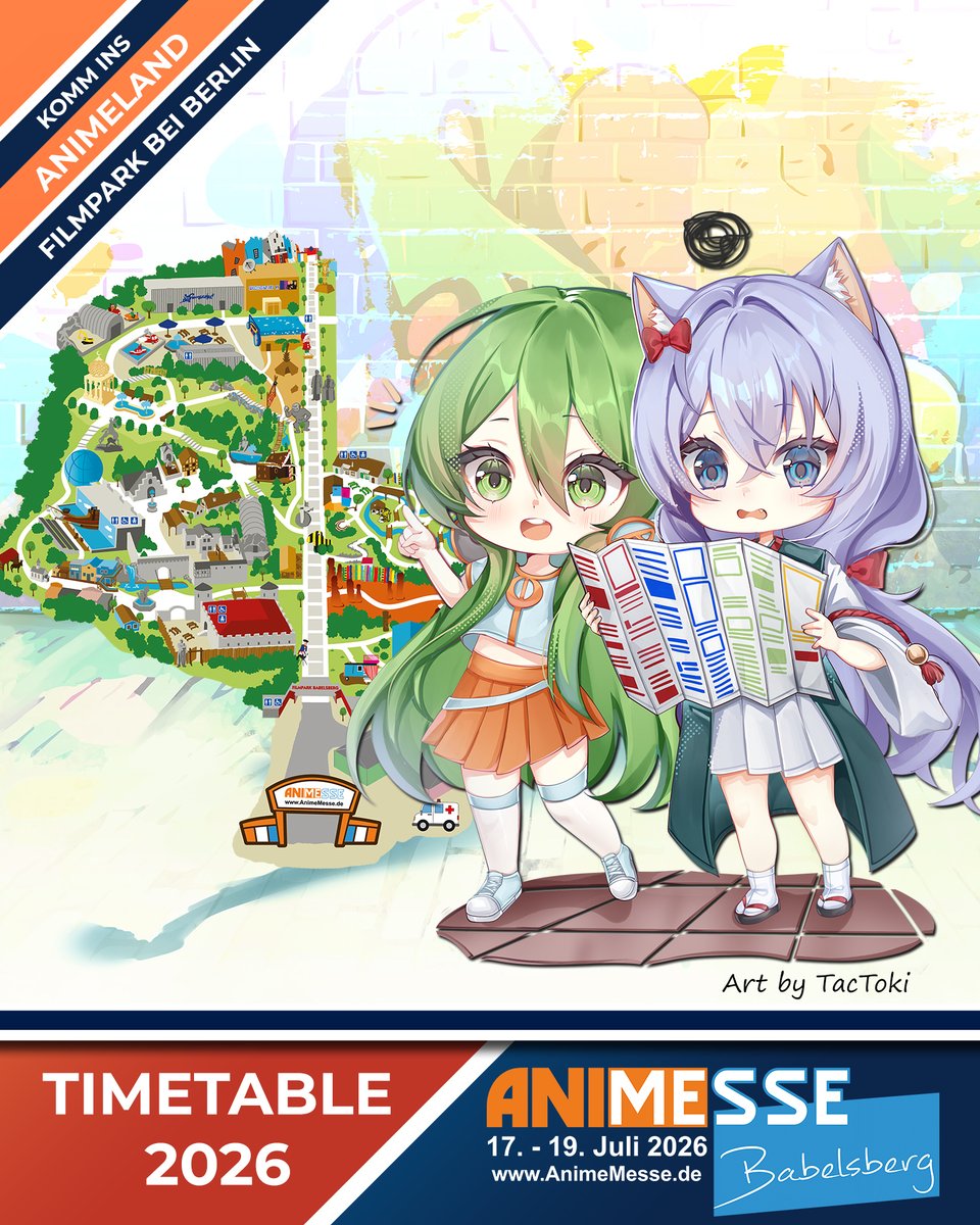 AnimeMesse's tweet photo. Der Countdown läuft! ⏳ Hier ist euer erster Sneak Peek auf den Timetable für 2026! 📅 👉 https://t.co/zTtzWabAjd

⚠️ Achtung: 95% der Samstags- und Wochenendtickets sind bereits weg!

#Animland #AnimeMesse #Filmpark #AMB26 #Potsdam https://t.co/69XyGEHcqi