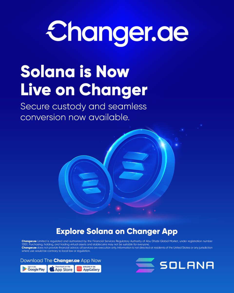 Changer_ae's tweet photo. Solana (SOL) is now available.
Explore SOL on the https://t.co/HC4sBn5ir5 app. https://t.co/lRxIpa2mNw