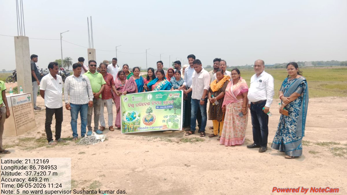 BasudevpurM's tweet photo. On occcasion of "World Environment Day 2026" Basudevpur Municipality has organised Mass plantation programme  in presence of Chairperson Madam,VC EO, Councillors,Staff, Senior citizens,Media personnels and loacal person . https://t.co/Ptxayz7RLm