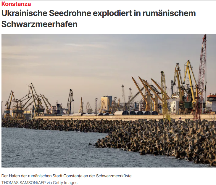 PeterBorbe's tweet photo. Schon wieder eine ukrainische Drohne auf Abwegen: Diesmal war es eine Seedrohne, die im Hafen der rumänischen Schwarzmeerstadt Konstanza explodiert ist. Die Aufregung hält sich in Grenzen, schließlich kann man den Vorfall diesmal nicht den Russen in die Schuhe schieben!
https://t.co/nHUQi8fNYU