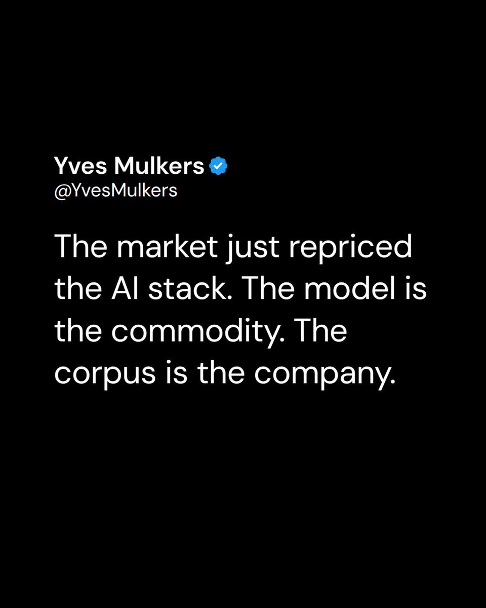 7wData's tweet photo. A music AI model is now valued at $5.4 billion. More than most century-old record labels.

Investors aren't paying for the audio trick. They're paying for the licensed training data.

The model is the commodity now. The corpus is the company. https://t.co/7rPYstHt0S
