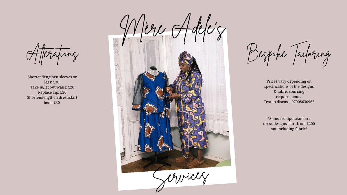 tezillionaire's tweet photo. I finally got my Mum to do what she loves professionally 🥹 get in touch &amp; be tailored by Mére Adéle! 🇨🇩💖 https://t.co/hjQdD6nmjO
