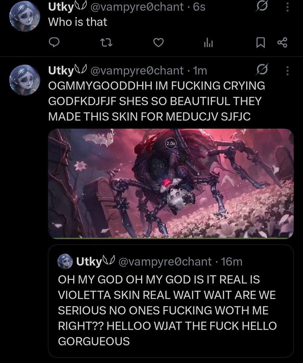 vampyre0chant's tweet photo. I was crying for my wife then oomf showed me the new mike morton https://t.co/TX4Z1czAIc