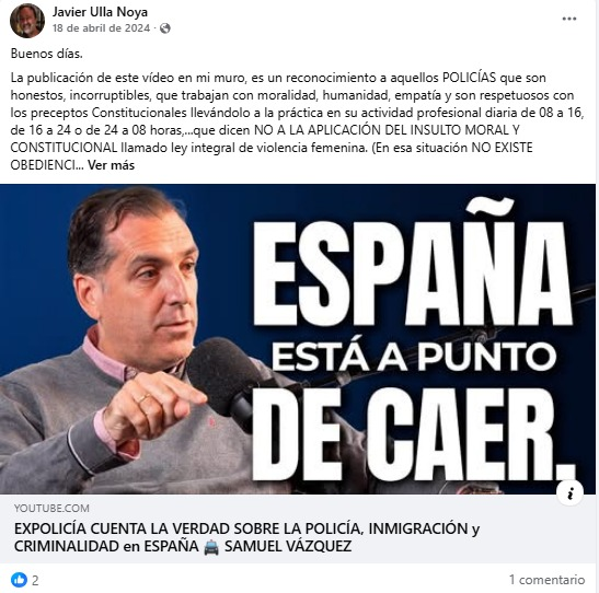 JulianMaciasT's tweet photo. En cuanto a partidos políticos los ataques al PSOE son los más frecuentes, pero también al PP y a Podemos, pero tiene varias publicaciones favorables a cargos de VOX. https://t.co/TfGgJkKAvq