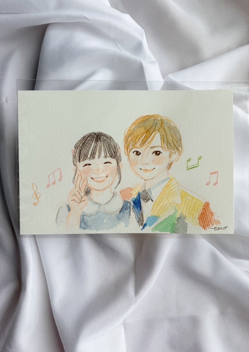 NishioShusuke's tweet photo. 伝承ホールのコンサートの時、ロビーでアート展を開催していたイラストレーターのCocoさんに姪っ子とのイラストを描いていただきました！
⁡
写真を送るとイラストにしてくれるので、待ち時間もなくおすすめです🖼
⁡
こういう思い出に残るコラボ、今後もしていきたい🎹🖼！
⁡
 #ピアノ  #アート https://t.co/8LxOrcHmMx
