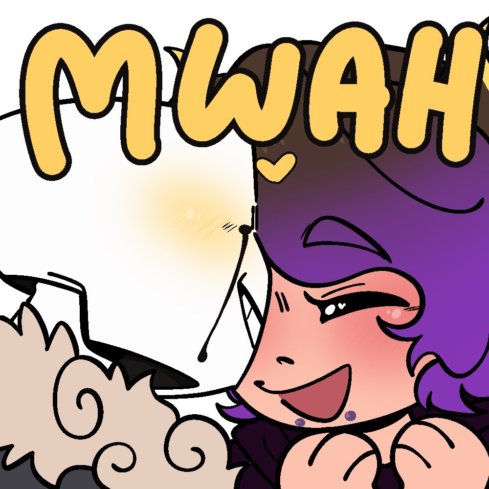 NeahChanArt's tweet photo. Smooches >:33 https://t.co/Q33fslybwm