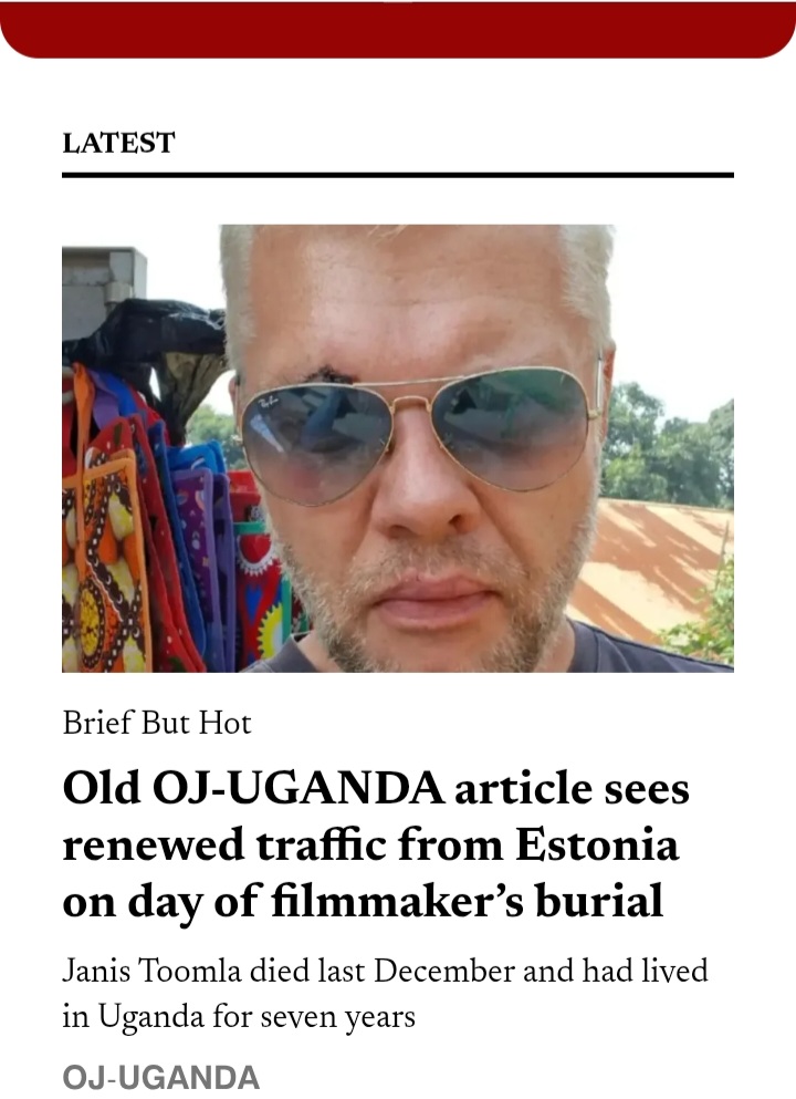 kazbuk's tweet photo. ■ An Estonian filmmaker dies in Uganda in December
■ His partner announces on LinkedIn 
■ Doubts are raised. Months pass
■ Then, almost six months later, 120 people in Estonia quietly find an old article about his death
✅️ Details at https://t.co/sejV770dHP https://t.co/KEcYG0oFYm