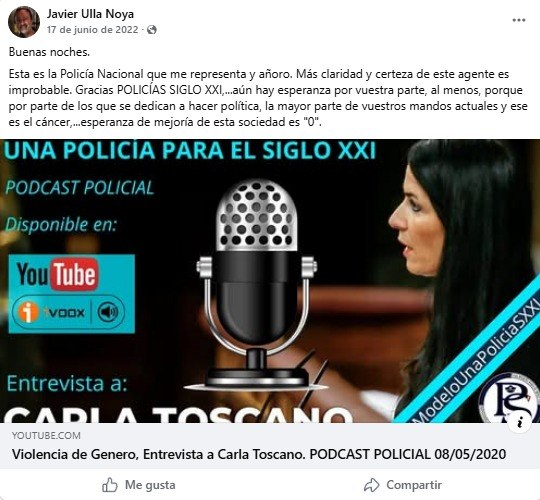 JulianMaciasT's tweet photo. En cuanto a partidos políticos los ataques al PSOE son los más frecuentes, pero también al PP y a Podemos, pero tiene varias publicaciones favorables a cargos de VOX. https://t.co/TfGgJkKAvq