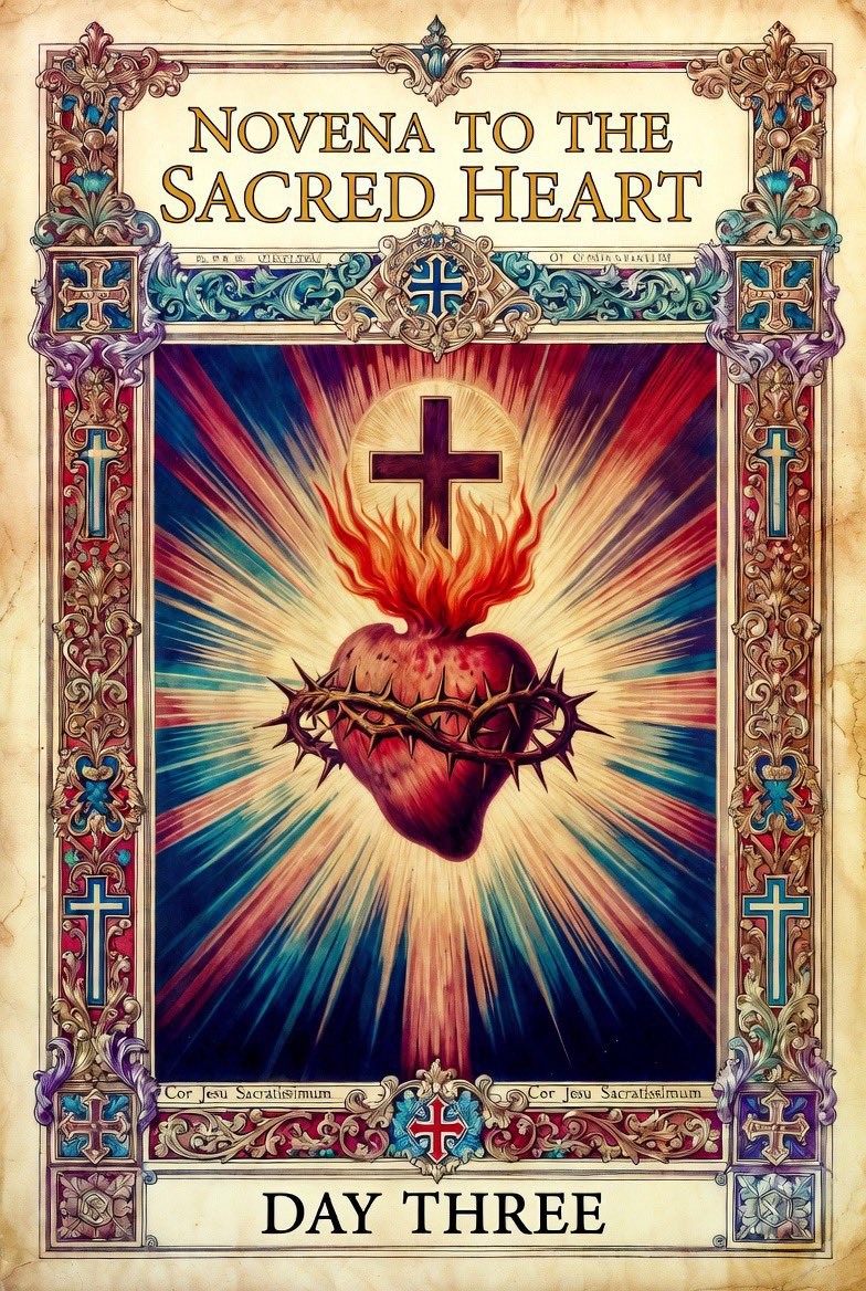father_rmv's tweet photo. In the name of the Father, and of the Son, and of the Holy Spirit. Amen.

O my Jesus, You have said: “Truly I say to you, ask and you will receive, seek and you will find, knock and it will be opened to you.”

Behold I knock, I seek and ask for the grace of…

(Mention your Intention Here)

Sacred Heart of Jesus, I place all my trust in you.

O my Jesus, You have said: “Truly I say to you, if you ask anything of the Father in My name, He will give it to you.” Behold, in Your name, I ask the Father for the grace of…

(Mention your Intention Here)

Sacred Heart of Jesus, I place all my trust in you.

O my Jesus, You have said: “Truly I say to you, heaven and earth will pass away but My words will not pass away.” Encouraged by Your infallible words I now ask for the grace of…

(Mention your Intention Here)

Sacred Heart of Jesus, I place all my trust in you.

O Sacred Heart of Jesus, for whom it is impossible not to have compassion on the afflicted, have pity on us miserable sinners and grant us the grace which we ask of You, through the Sorrowful and Immaculate Heart of Mary, Your tender Mother and ours. Amen.

In the name of the Father, and of the Son, and of the Holy Spirit. Amen.