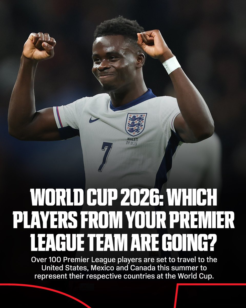 ESPNUK's tweet photo. The Premier League players heading to the World Cup this summer 👇