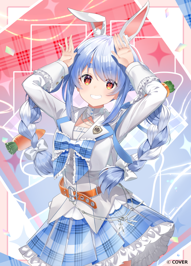 BORUMETE's tweet photo. ✨【ART WORKS(1/2)】✨
「hololive OFFICIAL CARD GAME ツインウエハース」にて、兎田ぺこら様のイラストを担当させていただきました！ よろしくお願いいたします！💙
#ホロライブ #ホロカ https://t.co/WAzGOx2LSG