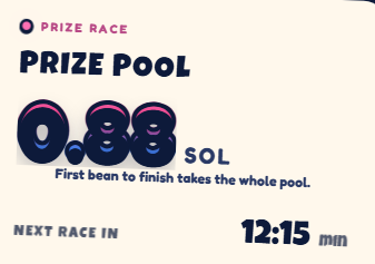 SollBeans's tweet photo. Prize pool is accumulating and the next race is in ~12 minutes!

Register and queue up 🫘

$SOLBEANS https://t.co/qhzwx7vPFt