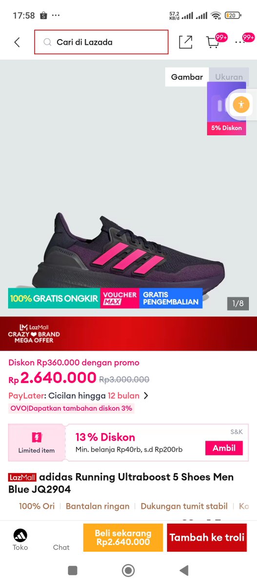 apiyaaaaaaaaa's tweet photo. pas banget butuh sepatu baru, untung hari ini lazada 6.6 super wow sale ada crazy brand mega offer s.d. 95% langsung gas chekout.. 
https://t.co/mCpwZeo4bQ https://t.co/JFYyNb8hgW