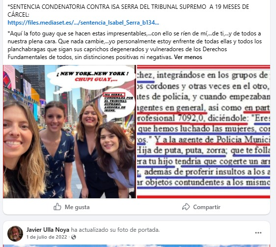 JulianMaciasT's tweet photo. También tiene varios ataques al Ministerio de Igualdad de Pedro Sánchez, liderada en la legistura pasada por Irene Montero. https://t.co/VQGGdE4KF6