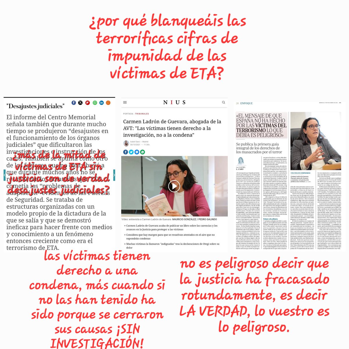 ConsuorF's tweet photo. 4. También #Impune. Su causa judicial se cerró en 1999. Las últimas víctimas de ETA también están #impunes, Carlos y Diego, como casí 400 asesinatos más ¿Por qué blanqueais esta terrorífica impunidad que viven especialmente las víctimas de ETA? ¿Los 80?
https://t.co/McwO4WdlGV https://t.co/1ZqA42A2VG