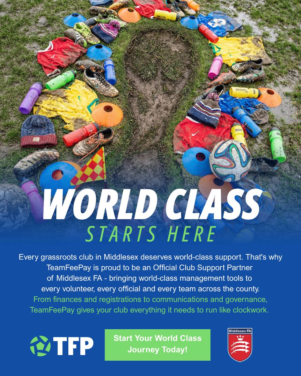 middxfa's tweet photo. Managing a grassroots club shouldn't mean drowning in admin. 

@TeamFeePay, an official Club Support Partner of Middlesex FA, brings everything your club needs into one place. Payments, safeguarding, fundraising, communication, and more. https://t.co/P1JtS4RYWA