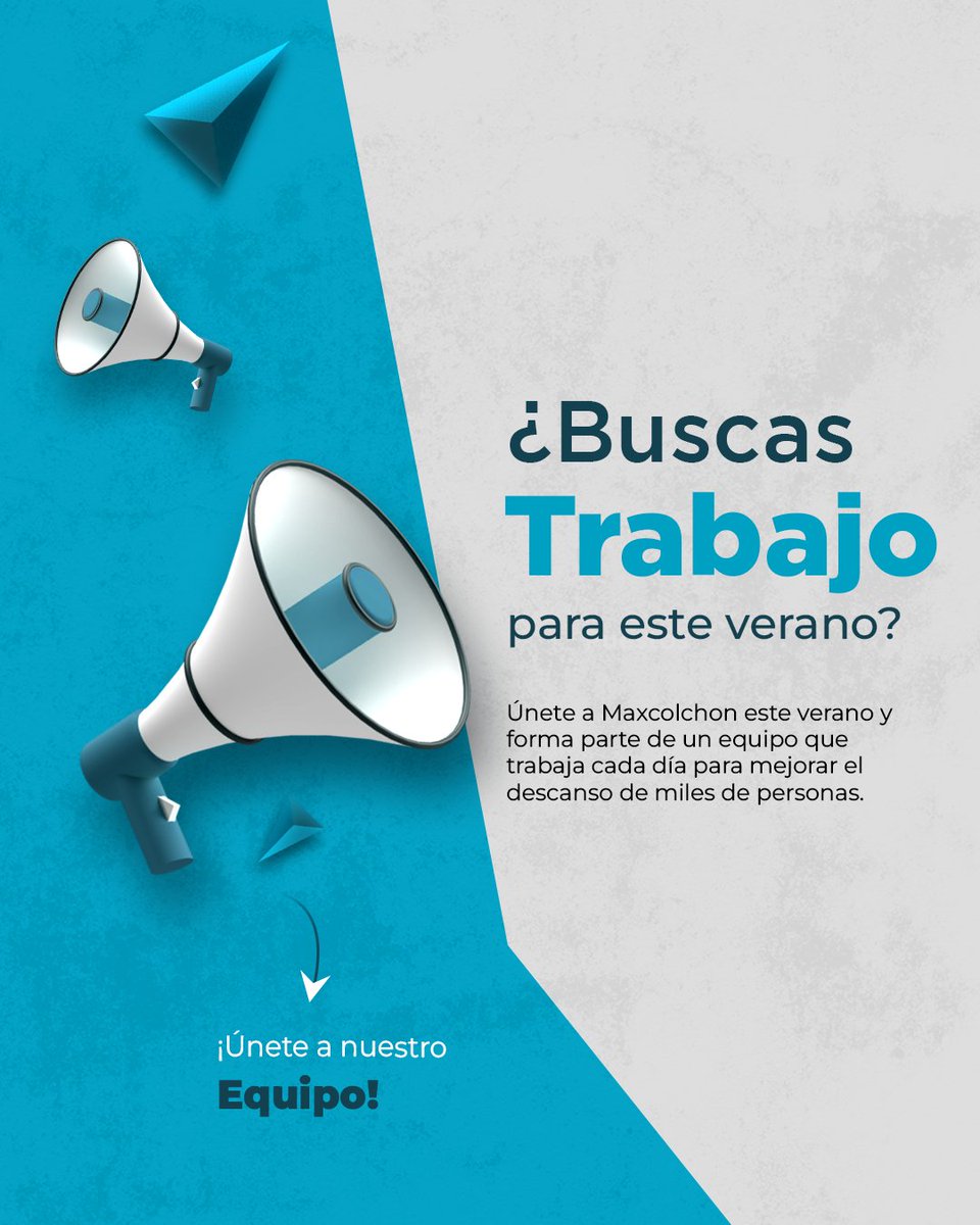 Maxcolchon's tweet photo. ¿Buscas trabajo para este verano? 💼☀️

En nuestra fábrica ubicada en Náquera, buscamos personal para reforzar nuestro equipo.

Si quieres formar parte de Maxcolchon, puedes consultar nuestras vacantes en Infojobs, o enviarnos tu CV a través de este link: https://t.co/mpyUp1PWpj https://t.co/c8BxlBU5Fd