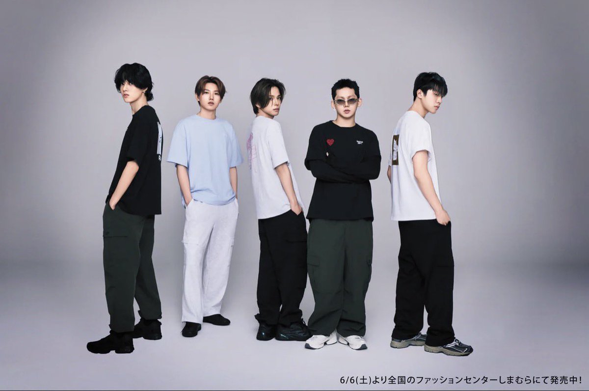 jih_yoshi1415's tweet photo. TREASURE ✕ Reebok 
ビジュアルモデル就任おめでとう👏🏻💖

🗓️ 第1弾：6/6(土)より順次発売

全国のファッションセンターしまむらにて販売だって！！ https://t.co/6FdNvIzhm9