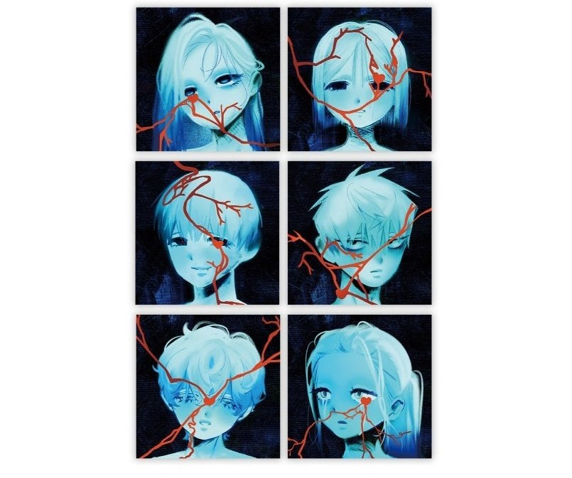 i5yaksha's tweet photo. "a mysterious epidemic where gemstones grow inside the body" the cracks as the sign of infection...? 
#ZOMST #좀비스테 https://t.co/dTfrryyiix