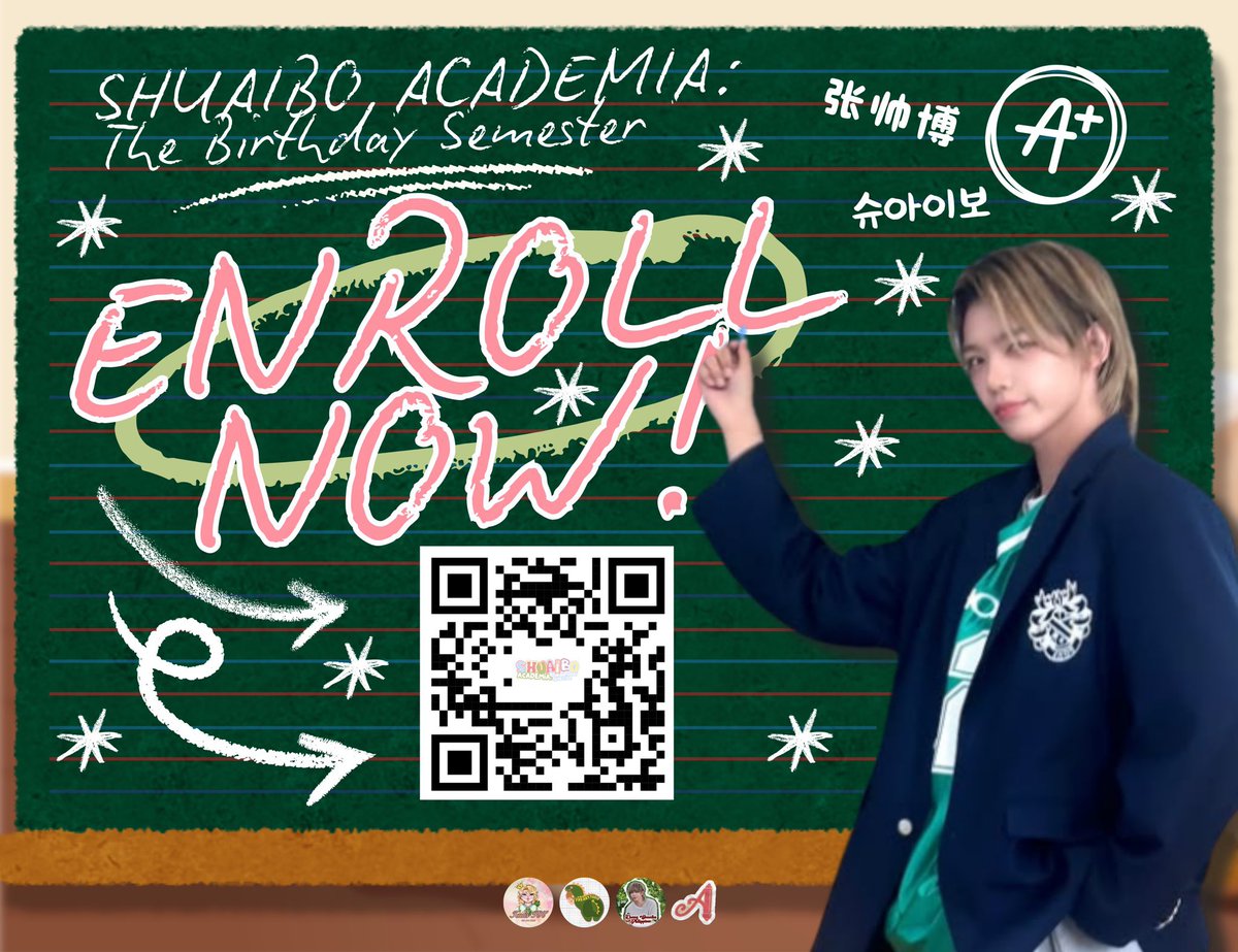 zhangshuaiboph's tweet photo. A new semester begins, and so does a new chapter.

Shuaibo Academia's Birthday Semester Enrollment is NOW OPEN.📚🎂

Pack your bag with your essentials, come with your favorite classmate, your brightest smiles, and a heart ready to celebrate. 

Enrollment Form:
🖇️ https://t.co/lP9fqG1gYx

SHUAIBO ACADEMIA 
#TheBirthdaySemester 
#SHUAIBO #장슈아이보