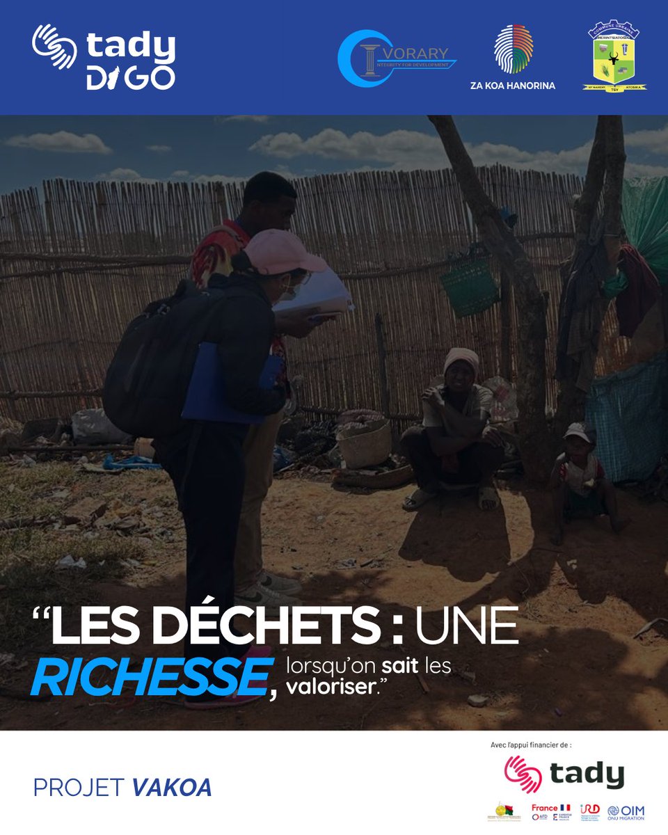 ONGIvorary's tweet photo. ♻️ Le projet VAKOA démarre à Imerintsiatosika ! À l’occasion de la Journée mondiale de l’environnement, l’ONG IVORARY réaffirme son engagement pour une gestion durable des déchets aux côtés des acteurs locaux.🌍

#integrity4developement https://t.co/QERTNWuEzE