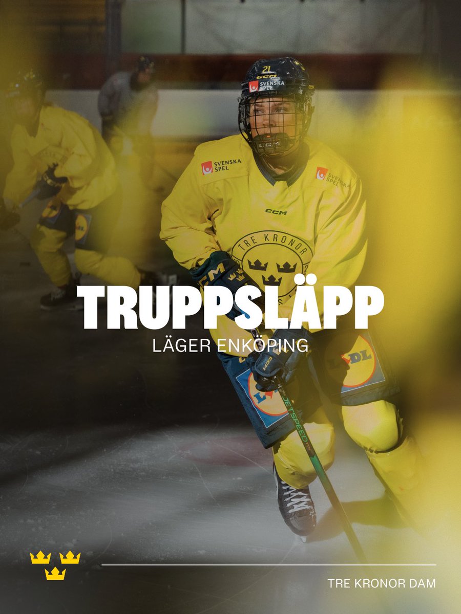 Trekronorse's tweet photo. Nu startar resan mot VM 🔥

23–28 juni samlas Tre Kronor dam i Enköping för uppstartsläger – Erika Holsts första som förbundskapten.

Se truppen: https://t.co/Pu7dOukZJG https://t.co/SrMX2gg135
