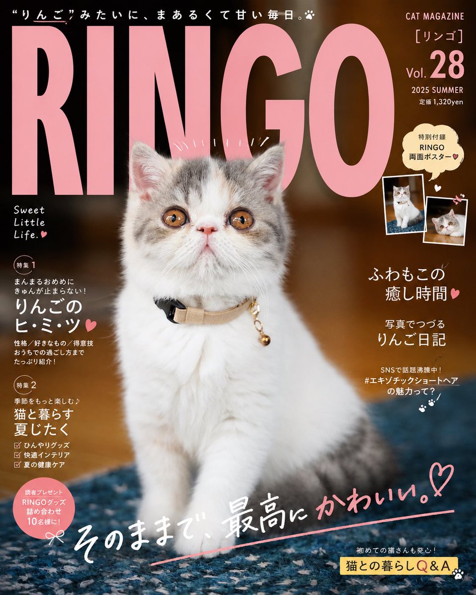 coffeetime2022's tweet photo. 毎年、猫の日あたりに発売される
ananに載るのが夢です‼️
が、2年連続採用されないので
もう、勝手に作ることにしました😂
猫ちゃんの写真と【名前】を
ChatGPTに送ればオッケー👌
うちの子で表紙を飾ろう🐈‍⬛🐈💛
(やりたいけど猫いないよって方はうちの子を無償で送りつけますね💛) https://t.co/kFmHzz08U2
