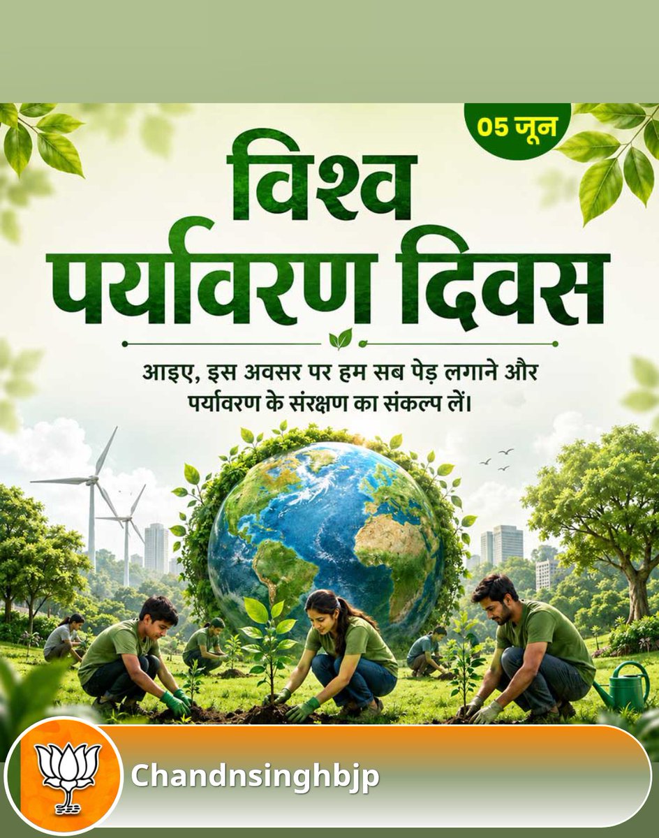 chandnsinghbjp's tweet photo. #विश्व_पर्यावरण_दिवस के शुभ अवसर पर आओ सभी अपनी धारा को फल, फूलों के पौधे लगा कर हरा भरा करे।

#chandnsinghbjp🪷  #Nature #भारत🇮🇳 वंदेमातरम् 🚩 https://t.co/6kLVuc9Va5