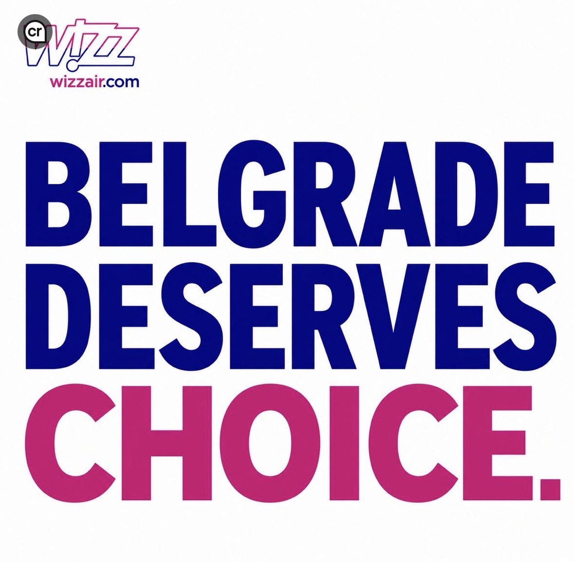 UBKEFEKTIVA's tweet photo. Podrška za Wizz Air, da ostane sa bazom u Beogradu‼️

Sve drugo, vodi ka monopolu Air Srbija, a to potencijalno donosi opasnost od viših cena letova za građane Srbije‼️ https://t.co/LySnc8aZjE