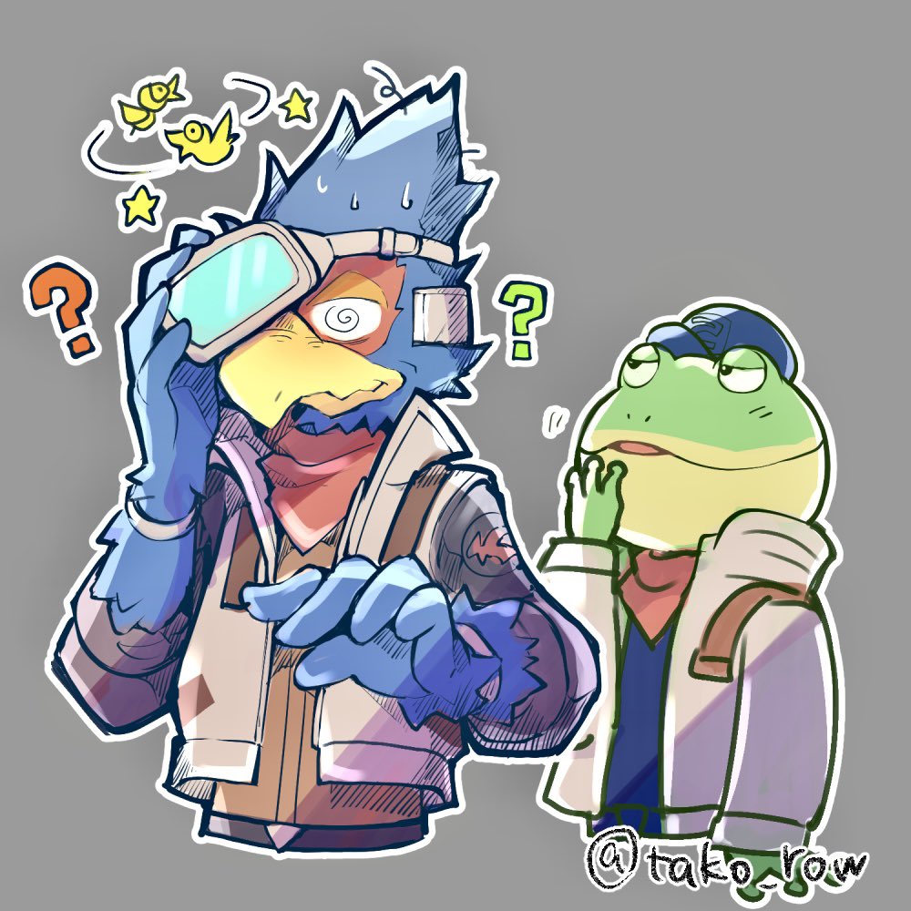tako_row's tweet photo. ラクガキファルコ+なんとなくスリッピー
少々混乱しているが問題ない https://t.co/dTSgpSEnAh