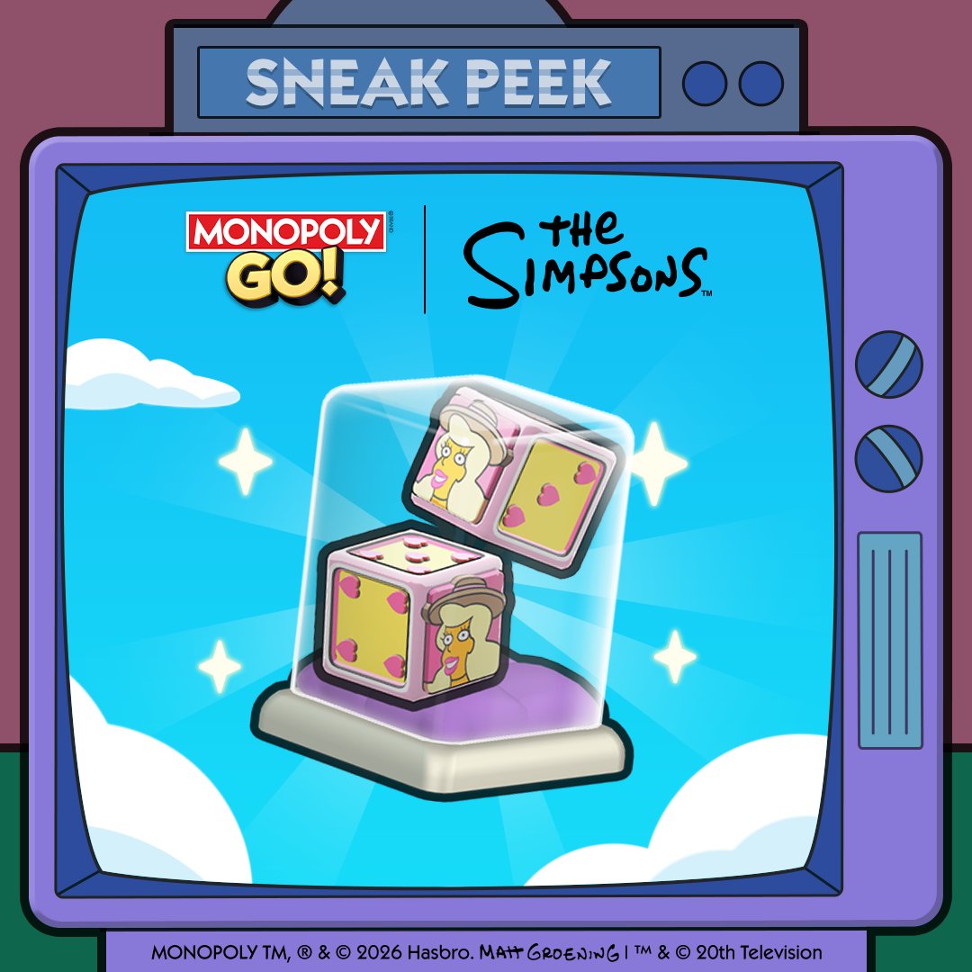 MonopolyGO's tweet photo. 📺 Dialing in for another MONOPOLY GO! | @TheSimpsons Sneak Peek! 📺

Keep an eye out for a stylish new roll inspired by Springfield’s favorite trendsetter, plus a polished shield ready to keep your collection looking fabulous. 💅✨

https://t.co/9zX0ZD1Sv1 https://t.co/qwGNHjUDGc
