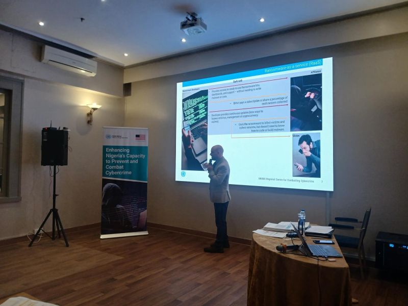 UNODC_Nigeria's tweet photo. 📍 Lagos 
  
With support from @StateINL, UNODC🇳🇬 wrapped up a ransomware training for law enforcement officers in 🇳🇬.  
  
The training boosted operational readiness against rising cyber threats, esp. those impacting financial systems &amp; critical infrastructure across the region. https://t.co/eSXk8pKFTd