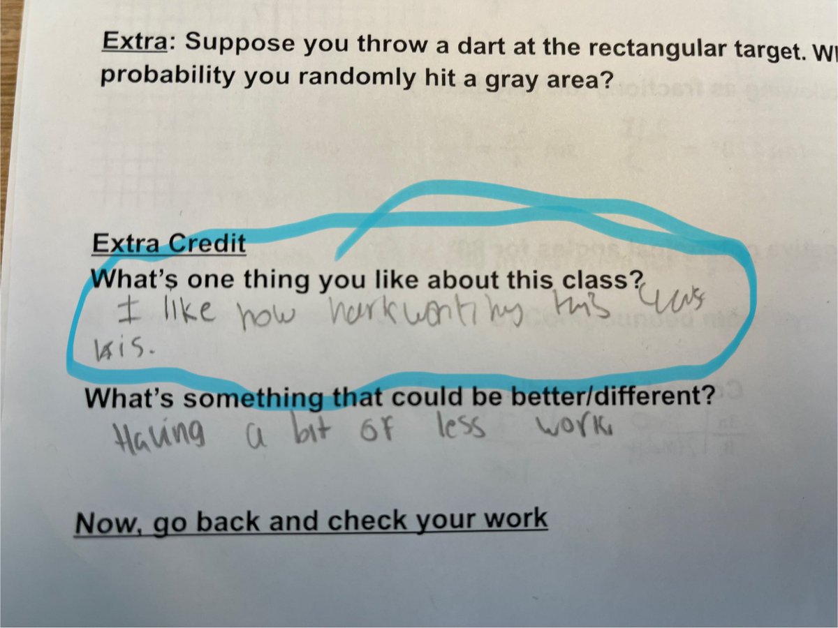 dailystem's tweet photo. Another student answer to what they like about my math class… “I like how hardworking this class is”
Give kids a challenging, but supportive, learning environment &amp; they’ll rise to the expectations. https://t.co/0VCZ10vq5C
