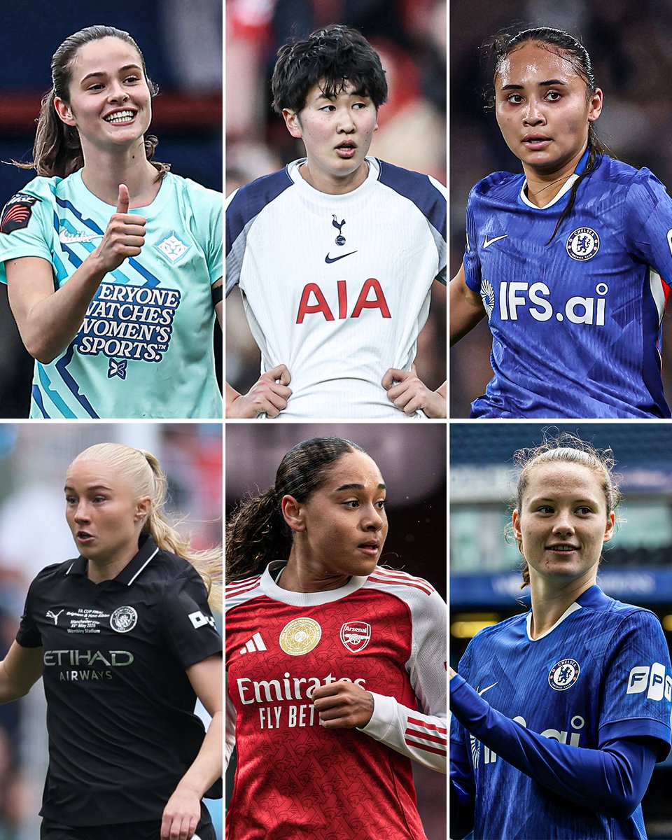 ESPNUK's tweet photo. The women's PFA Young Players' Player of the Year TOP SIX 🔥 https://t.co/mQc95CWvu7